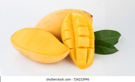 Yellow Mango Isolated On White Background