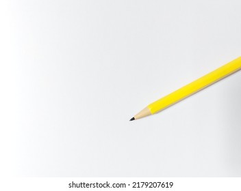 Yellow Mechanical Pencil On White Background 