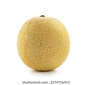 melón amarillo aislado en fondo blanco