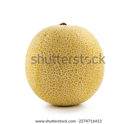 yellow melon isolated on white background