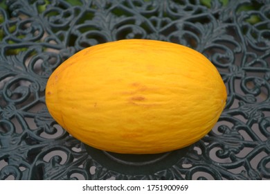  yellow melon on the table