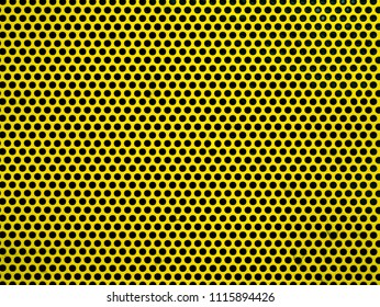 Yellow Metal Or Steel Mesh Screen Background Seamless And Texture