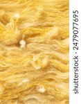 yellow mineral wool with a visible texture