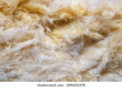 Yellow Mineral Wool With A Visible Texture