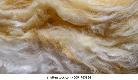 Yellow Mineral Wool With A Visible Texture