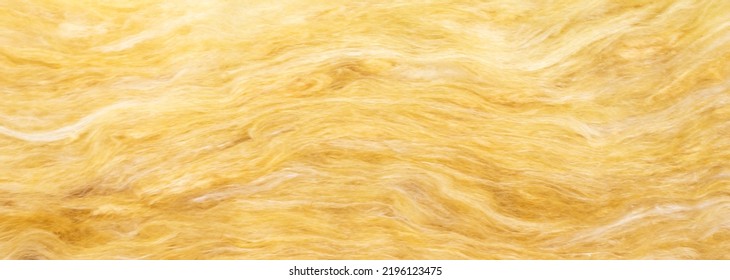 Yellow Mineral Wool With A Visible Texture