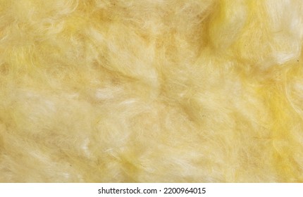 Yellow Mineral Wool With A Visible Texture