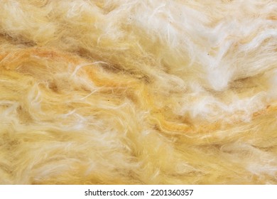 Yellow Mineral Wool With A Visible Texture