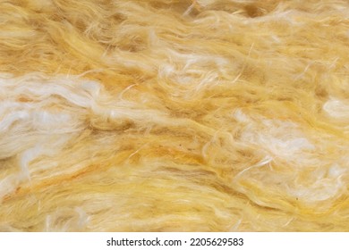 Yellow Mineral Wool With A Visible Texture