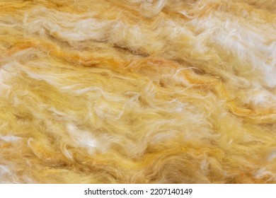 Yellow Mineral Wool With A Visible Texture