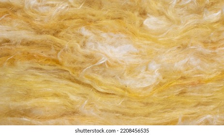 Yellow Mineral Wool With A Visible Texture