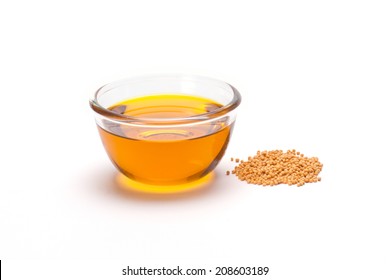 Yellow Mustard Seeds And Oil 