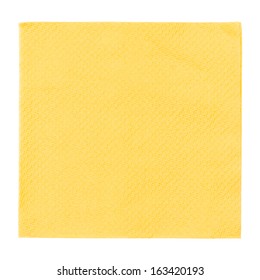 Yellow Napkin On A White Background