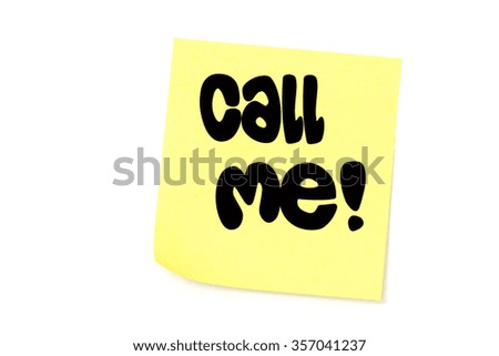 Yellow notepad call me