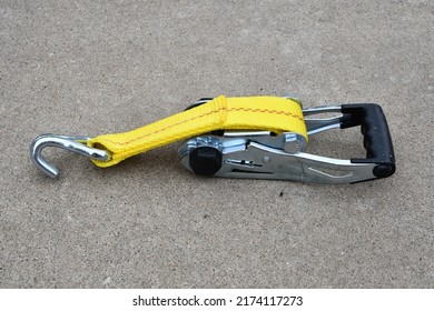 Yellow Nylon Rope On A Tow Strap