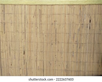 Yellow Old Rattan Mat Pattern 