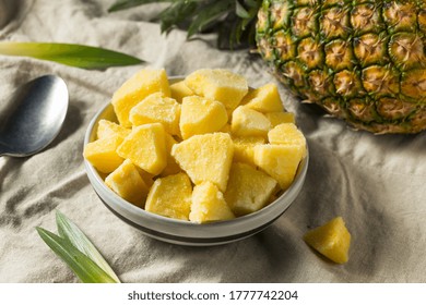 Yellow Organic Frozen Pineapple Slices To Eat