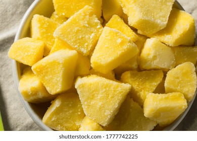 Yellow Organic Frozen Pineapple Slices To Eat