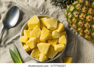 Yellow Organic Frozen Pineapple Slices To Eat