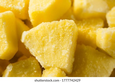 Yellow Organic Frozen Pineapple Slices To Eat