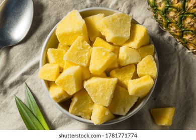 Yellow Organic Frozen Pineapple Slices To Eat