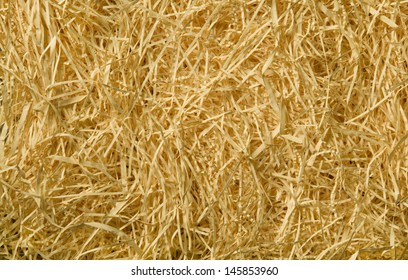 Yellow Packing Straw Material Background Texture