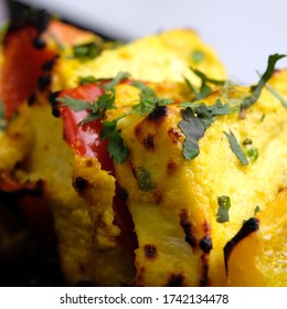 Yellow Panner/ Cottage Cheese Tikka With Coriander Leaves