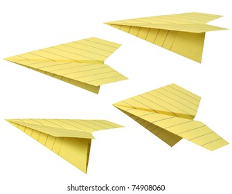 Yellow Paper Airplane.