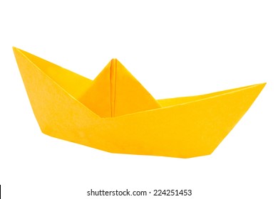 Yellow Paper Boat 