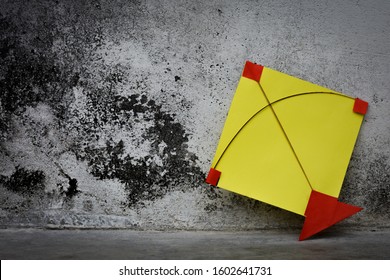 Yellow Paper Kite, Makar Sankranti Festival Concept