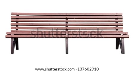 yellow park bench . Isolated over white background .