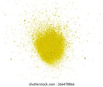 Yellow Pastel Powder On White Background Stock Photo 266478866 ...