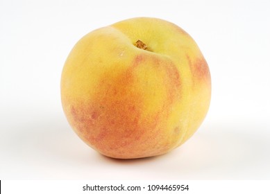 Yellow Peach On White Background