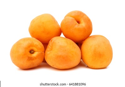 Yellow Peaches Isolated On White 