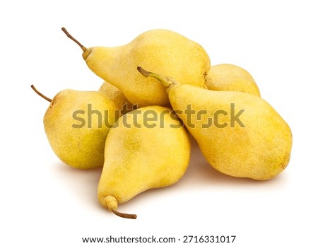 yellow pears path isolated on white