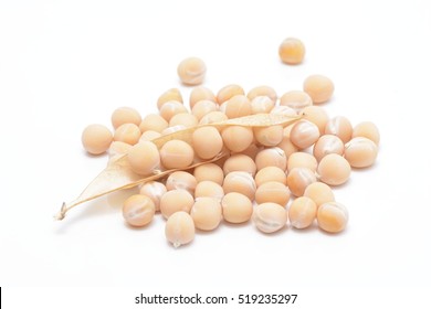 Yellow Peas Isolated On White Background