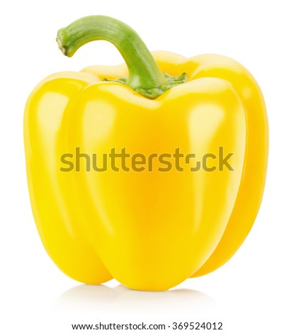 yellow pepper isolated on the white background