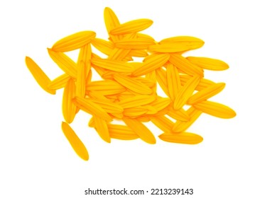 Yellow Petals Of Jerusalem Artichoke Plant On White