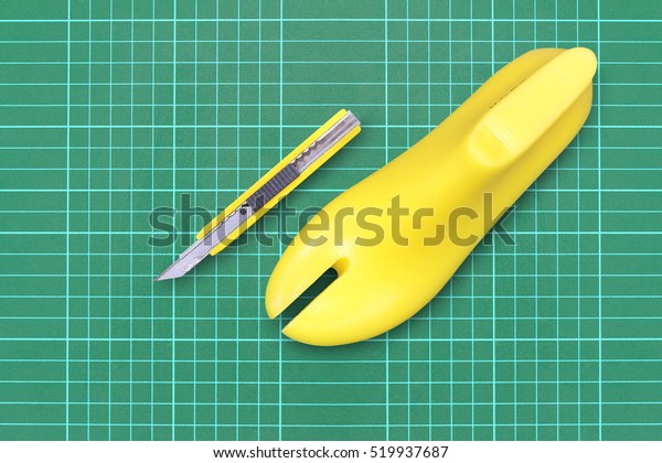 Yellow Plastic Last Shoe Yellow Box Stock Photo Edit Now 519937687