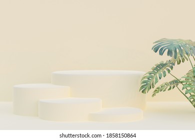 yellow Podium minimal abstract background for cosmetic product presentation, Abstract geometric shape - Shutterstock ID 1858150864
