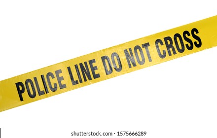 Yellow Police Line Isolated On White Stock Photo 1575666289 | Shutterstock