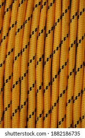 Yellow Polyester Rope Laid Vertically