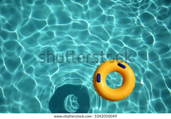 Yellow Pool Ring Floating Refreshing Cool Stock Photo 1042050049 ...