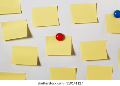 Yellow Post Its On Whiteboard