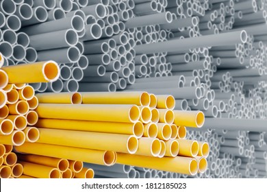 Yellow PVC Pipes For Electric Conduit