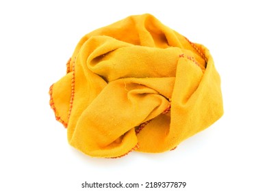 Yellow Rag Isolated On White Background