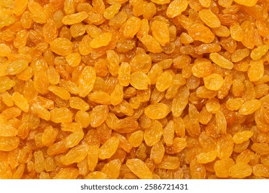 Yellow raisins pattern texture background.