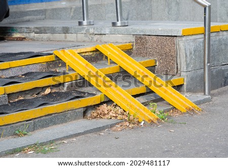 Similar – Image, Stock Photo Yellow box Asphalt Hard