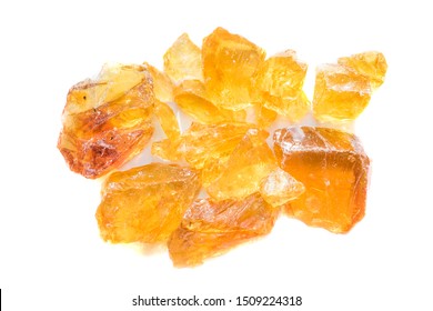 Yellow resin obtained from the rubber of the tree.