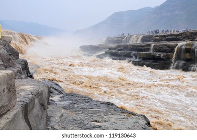 The Yellow River And Hukou Waterfalls